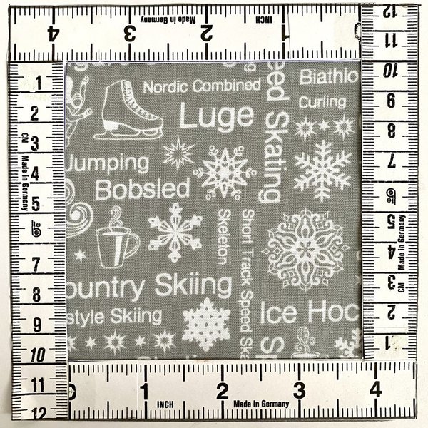 Patchworkstoff - Contempo´s "Winter Games" Schrift