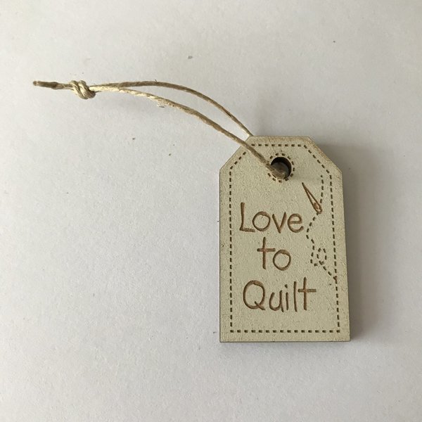 Anhänger, Love to Quilt