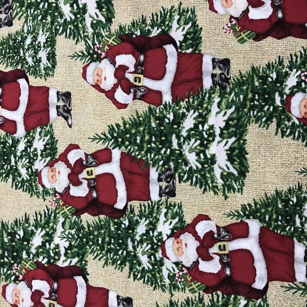 Patchworkstoff -  "Homespul Holiday"  - Weihnachtsmann